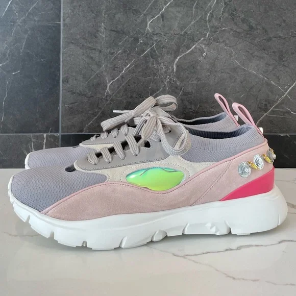 🎉 HP 🎉 Valentino Knit Embellished Sneakers - Picture 5 of 10